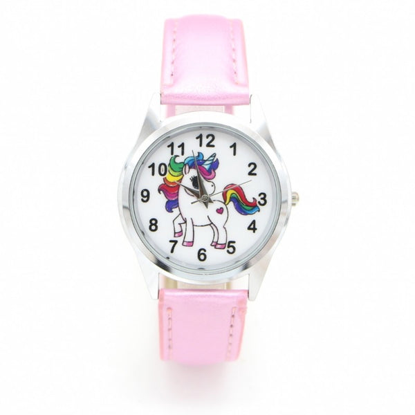 pink-193 - 2018 New unicorn desgin kids cartoon Fashion Watches Quartz childrens Jelly boy girl Students Wristwatch relogio kol saati clock