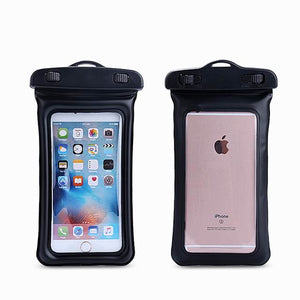 Black - Waterproof Case Bubble Float Bag Cover For iPhone 6 6s 7 8 Plus X Samsung S9 Xiaomi redmi 5 plus HUAWEI P20 lite Water proof