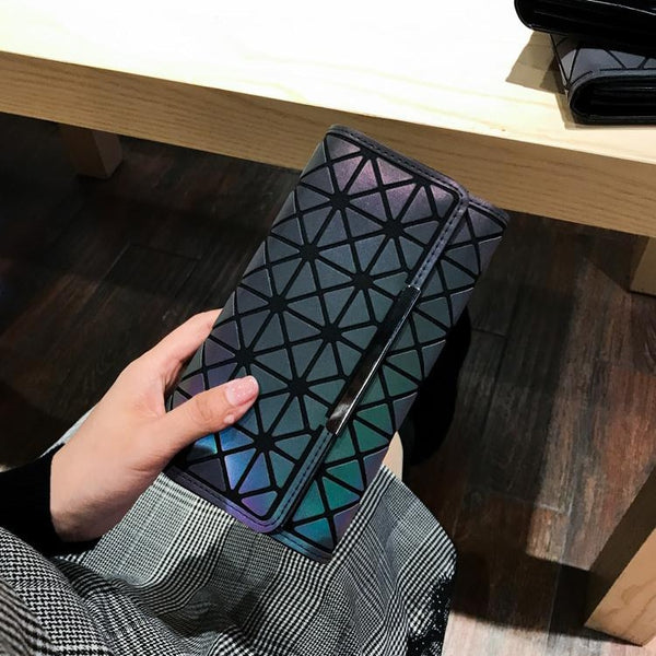 [variant_title] - Aliwood 2018 Hot Brand Bao Wallet Women Clutch Ladies Cards bag Fashion Geometric Female bags Noctilucent luminous Long Purse