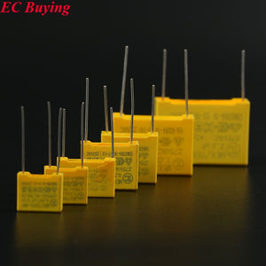 [variant_title] - 10Pcs Safety Capacitor 275VAC 105 1UF 223 0.022UF 225 2.2UF 334 0.33UF 473 0.047UF 474 0.47UF 104 0.1UF Capacitors X2