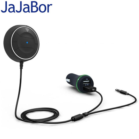 [variant_title] - JaJaBor Bluetooth Car Kit Handsfree Calling AUX 3.5MM Music Audio Player Dual USB Car Charger With NFC Pairing Function
