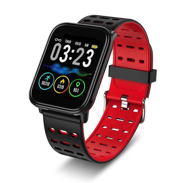 Red - 2019 BANGWEI Smart Sport Men Watch IP67 Waterproof Fitness Bluetooth Watches Pedometer Tracker Heart Rate Monitoring Smart Watch