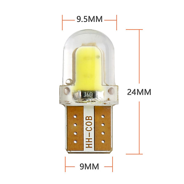 [variant_title] - 10pcs LED W5W T10 194 168 W5W COB 8SMD Led Parking Bulb Auto Wedge Clearance Lamp CANBUS Silica Bright White License Light Bulbs