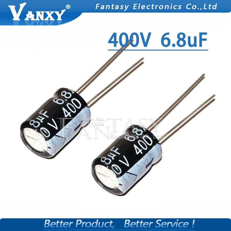 Default Title - 10PCS Higt quality 400V6.8UF  10*13 6.8UF 400V 10*13MM Electrolytic capacitor