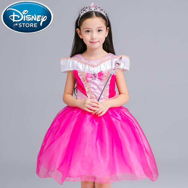 [variant_title] - Disney Frozen dress winter Christmas party kids elza Girl Elsa Anna Children hood Christmas gift christmas costume for girls