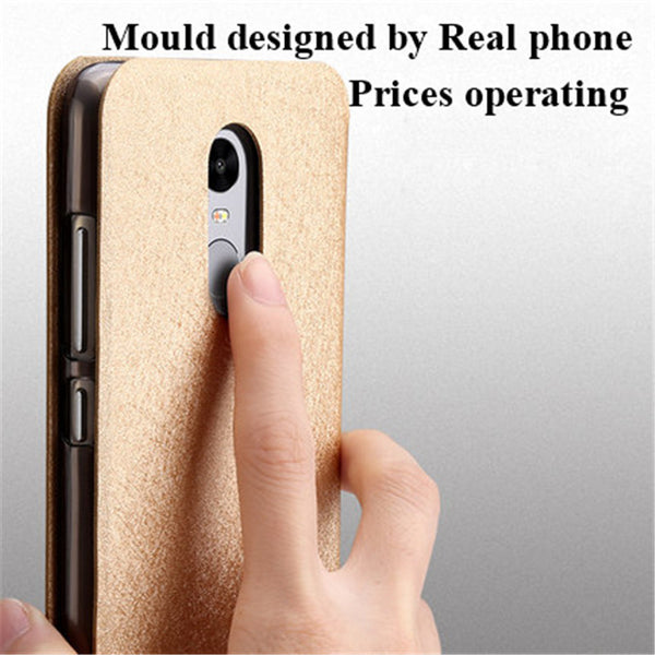 [variant_title] - For Xiaomi Redmi Note 5 Case Original MOFI Flip Leather Case For Red Rice Note 4X Hongmi Note 5 Stand Function Note 4 Global