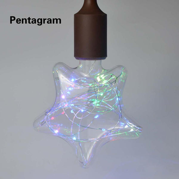 Pentagram-200006156 - Creative  Edison Light Bulb Vintage Decoration LED Filament lamp Copper Wire String E27 110V 220V Replace Incandescent Bulbs