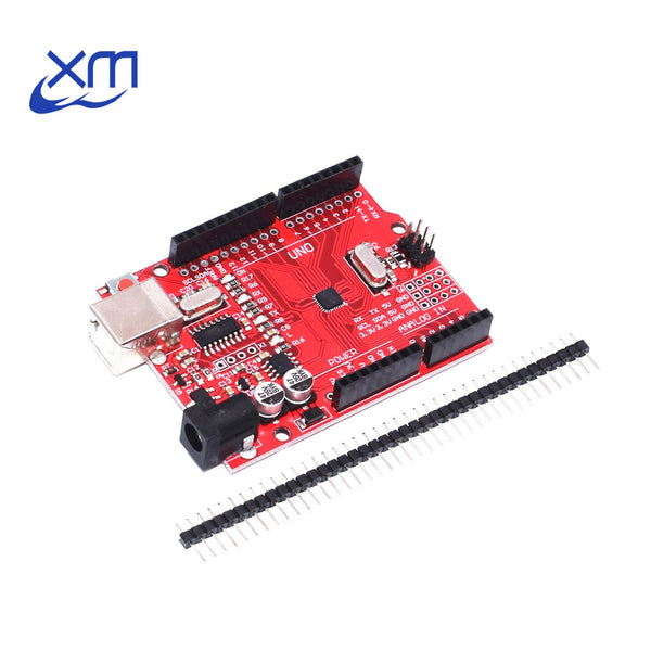 Red-MU-version - One set UNO R3 CH340G+MEGA328P ATMEGA16U2 USB cable 2.4 TFT LCD screen Chip 16Mhz UNO R3 boad UNO Proto Shield For Arduino