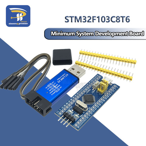 [variant_title] - STM32F103C8T6 ARM STM32 Minimum System Development Board Module For Arduino DIY Kit ST-Link V2 Mini STM8 Simulator Download