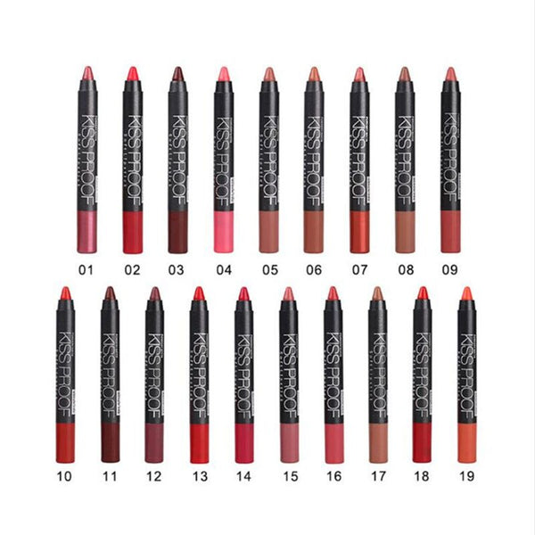 [variant_title] - Menow 19 Color KISS PROOF Beauty Waterproof Lipstick Pen Lasting Do Not Fade Lipstick Gift Pencil Sharpener P13016 Drop Shipping