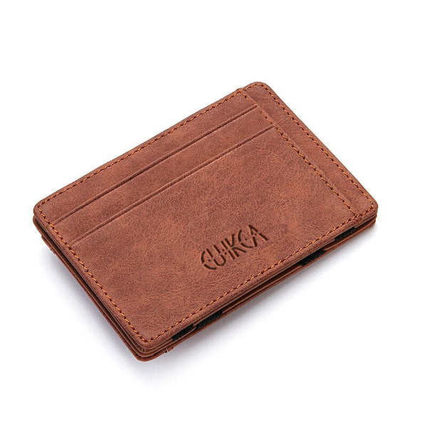Coffee - eTya Fashion Men Slim Wallet  Male Small Zipper Coin ID Business Credit Card Holder Wallets Purses Bag Pouch Case