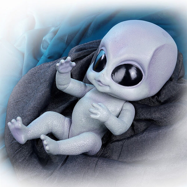 [variant_title] - NPK 14 Inch Realistic Reborn Baby Alien Doll Hand-detailed Painting Full Body Silicone Vinyl Dolls Toy Collectible Baby