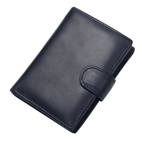 Black - Vintage Men's Short Wallet Men Genuine Leather Clutch Wallets Purses First Layer Real Leather Multi-Card Bit Retro Card Holder