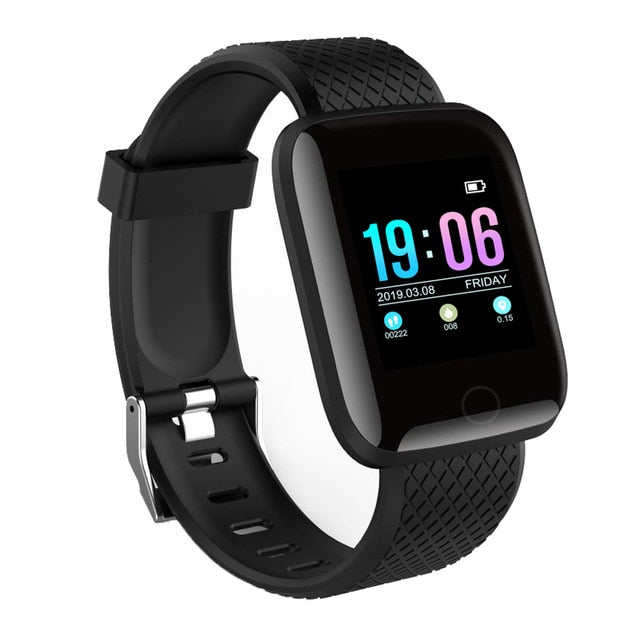black - GEJIAN Smart Watch Men Blood Pressure Waterproof Smartwatch Women heart rate monitor fitness watch Sport For Android IOS