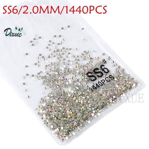 [variant_title] - High light AAA rhinestone crystal AB clear SS3-SS40(1.3mm-8.4mm) Non Hotfix flatback Rhinestones for Nails 3D nail art  gems045