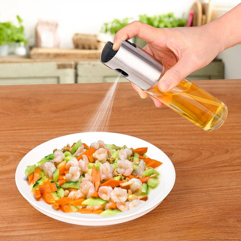 Default Title - Glass Olive Oil Sprayer Oil Spray Empty Bottle Vinegar Bottle Oil Dispenser for Cooking Salad BBQ Kitchen Baking