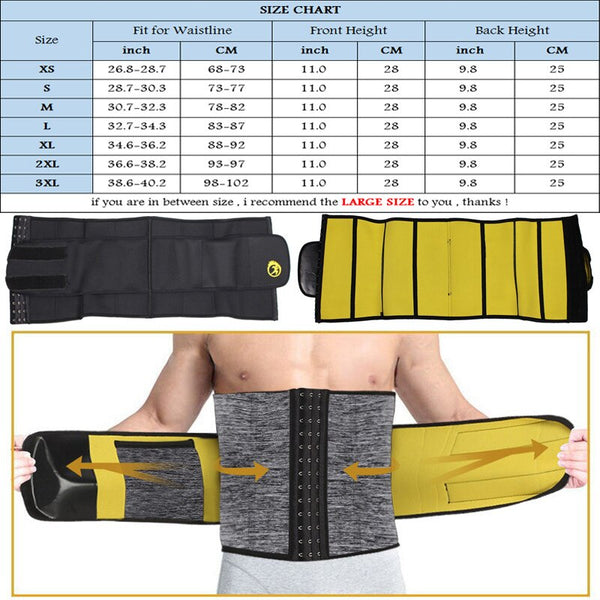 [variant_title] - NINGMI Mens Slimming Underwear Waist Trainer Gym Shirt Weight Loss Neoprene Sweat Sauna Fitness Tight Body Shaper Belt Tank Tops