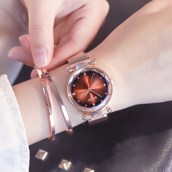 [variant_title] - Exquisite Magnet Magnetic Force Unique Creative Band Women Luxury Quartz Watches Ladies Dress Wristwatches Watch NO Box&Bracelet