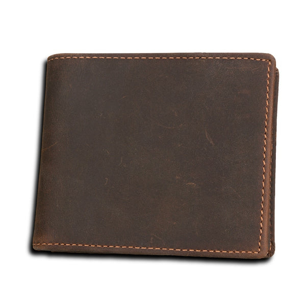 [variant_title] - RFID Blocking Men Wallets Vintage Cow Genuine Leather Wallet Male Handmade Custom Dollar Price Coin Purse Short Wallet carteira