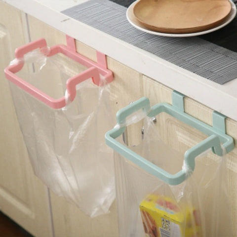 [variant_title] - 1pc Hanging Trash Rubbish Bag Holder Organizer Kitchen trash bin Garbage Rack Cupboard Cabinet Storage Rag Hanger Trash Can Bin