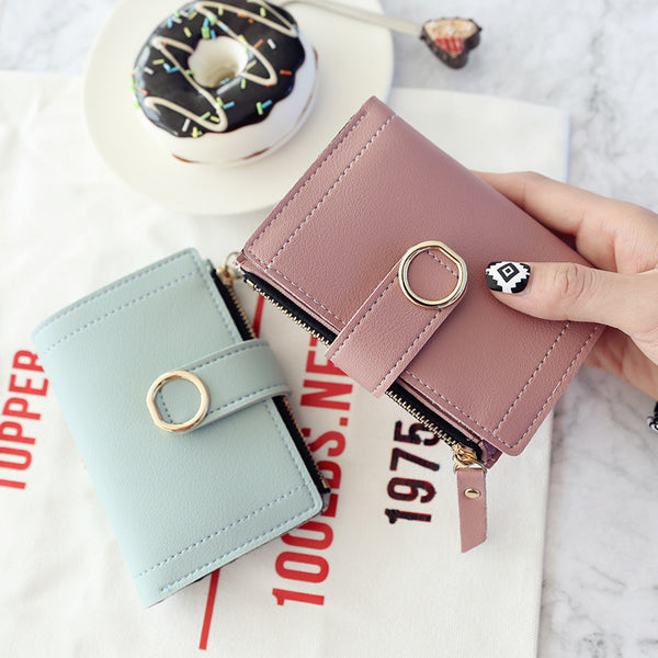 [variant_title] - Women Wallets Small Fashion Brand Leather Purse Women Ladies Card Bag For Women 2018 Clutch Women Female Purse Money Clip Wallet