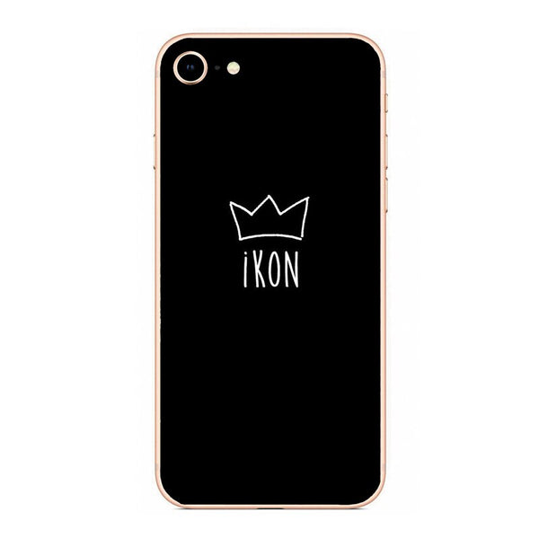 Gray / For iphone 5 5s SE - IKON KPOP Boy Group hard PC Phone Matte plastic Case Cover For iphone 4 5 6  7 8 PLUS X back Coque Fundas Capa