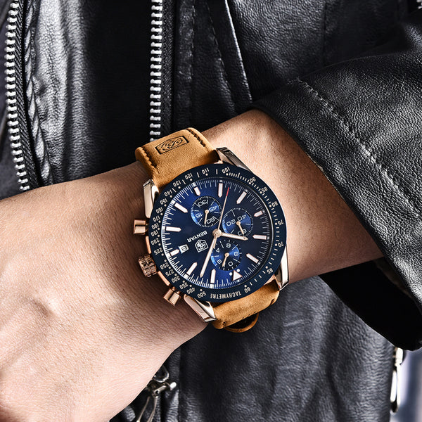[variant_title] - BENYAR Men Watches Brand Luxury Silicone Strap Waterproof Sport Quartz Chronograph Military Watch Men Clock Relogio Masculino