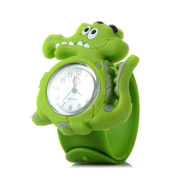 crocodile - Hot 3D 16 Animals Shape Cute Children'S Cartoon Watch Child Silicone Quartz Wristwatch Baby Girl Boy More Intimate Holiday Gift