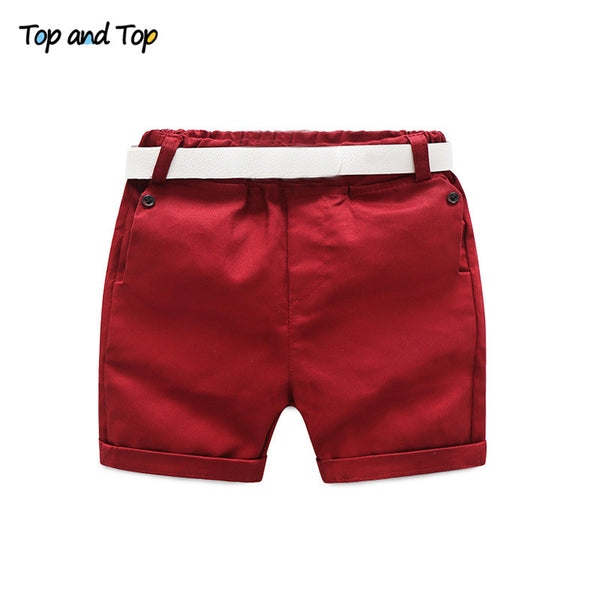 [variant_title] - Top and Top boys clothing sets summer gentleman suits short sleeve shirt + shorts 2pcs kids clothes children clothing set