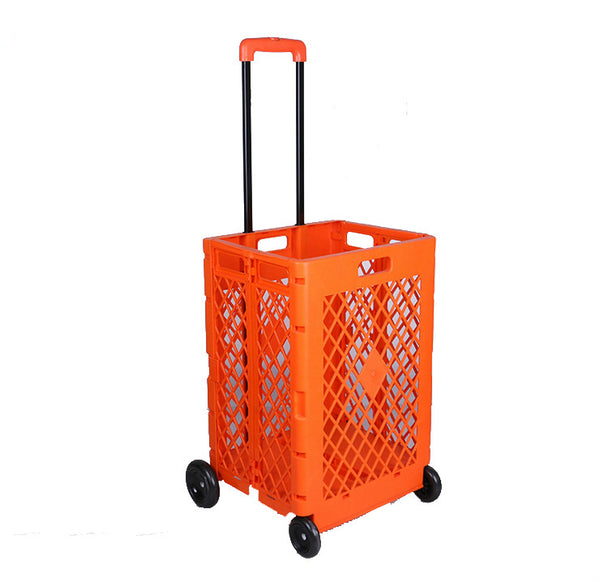 [variant_title] - Louis Fashion Trolleys Plastic Folding Supermarket Shopping Cart Storage Box