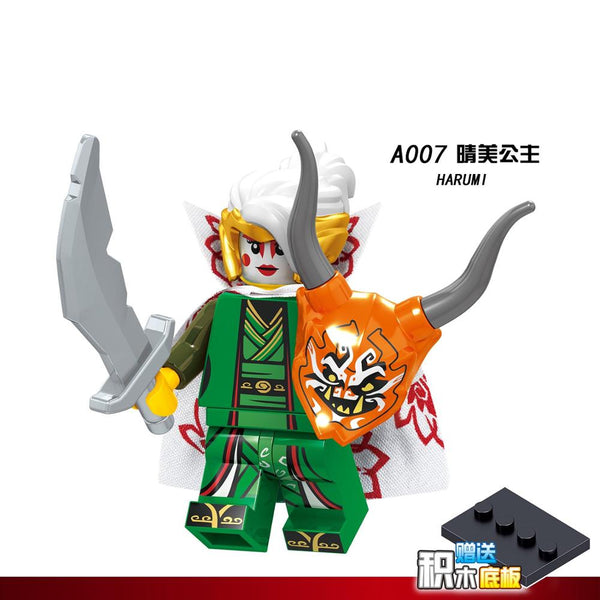 [variant_title] - For legoing NinjagoES Ninja Motorcycle Figures Kai Jay Zane Nya Lloyd With Weapons Action Building blocks bricks toys legoings