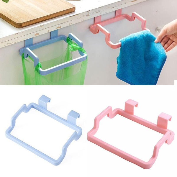 [variant_title] - 1pcs Hanging Trash Garbage Rubbish Kitchen Carrier Plastic Bag Bin Sack Hanger Holder for kitchen