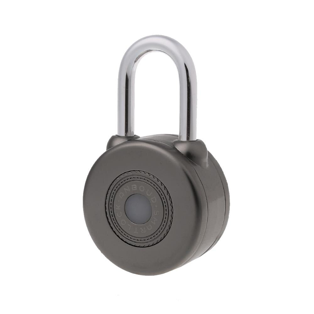 GRAY - OOTDTY 2 Color Wireless Control Smart Bluetooth Padlock Master Keys Types Lock with APP Control