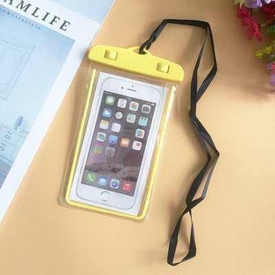 FSD-yellow - Waterproof Bag Case Universal 6.5 inch Mobile Phone Bag Swim Case Take Photo Under water For iPhone 7 Full Protection Cover Case