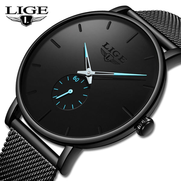 [variant_title] - LIGE 2019 New Fashion Sports Mens Watches Top Brand Luxury Waterproof Simple Ultra-Thin Watch Men Quartz Clock Relogio Masculino