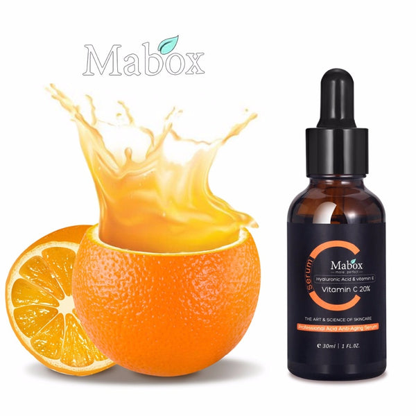 Default Title - Mabox Vitamin C Whitening Serum Hyaluronic Acid Face Cream & Vitamin E - Organic Anti-Aging Serum for Face Eye Treatment