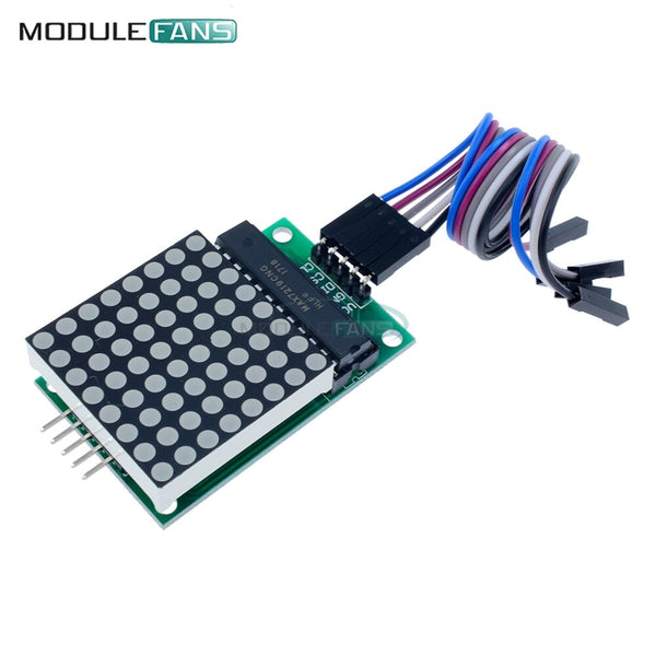 Red - 8x8 8*8 MAX7219 Dot Led Matrix Module MCU LED Display Control Module For Arduino 5V Interface Module Output Input Common Cathode