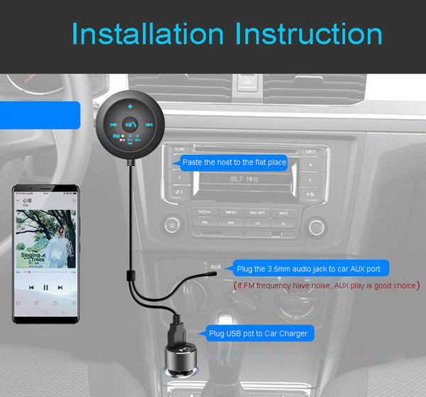 [variant_title] - JINSERTA 3.5mm AUX Bluetooth 5.0 Audio Receiver Car MP3 Player Music Adapter Handsfree LED Car Speaker Streaming Kit