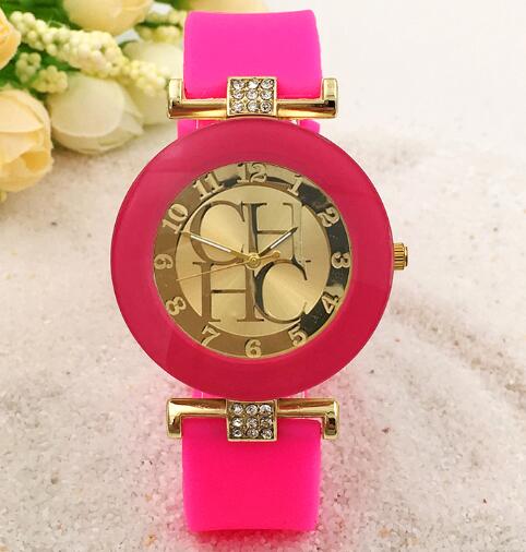rose red - Watch Women Logo 2019 Ladies Designer Watches Luxury Brand Famous Montre Femme High Quality Rhinestone Gold Charm Bracelet