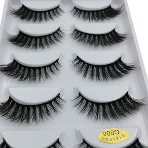 [variant_title] - 3D Eyelashes Hand made Reusable Natural Long Eyelashes 3D Mink Lashes Soft Dramatic Eye lashes For Makeup Cilios Mink Maquiagem