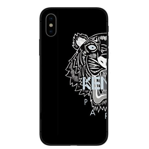 [variant_title] - Brand cartoon tiger Kenzoe Black soft TPU Phone Case for iPhone 7 7Plus 6 6S Plus8 8 Plus X XS XR MAX 5 5S SE