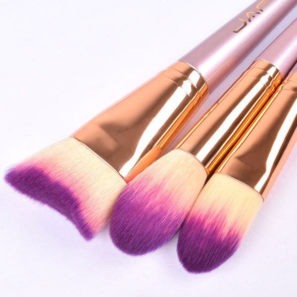 [variant_title] - JAF 9pcs Purple Make Up Brushes Violet Synthetic Foundation Brush Vegan Makeup Brushes 100% Vegan Makeup Brush Kit J0923SV-Z