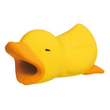 duck - 1pcs kawaii Cable Bite Animal iphone Protector Shaped Winder Dog Bite Phone Accessory Prank Toy Funny