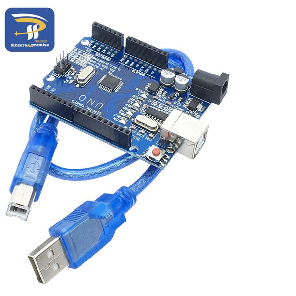[variant_title] - One set UNO R3 (CH340G) MEGA328P for Arduino UNO R3 with case USB Cable ATMEGA328P-AU Development board