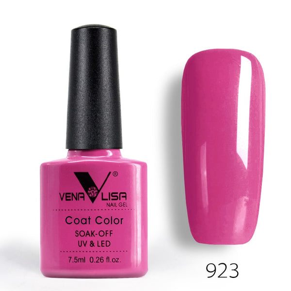 923 - New Free Shipping Nail Art Design Manicure Venalisa 60Color 7.5Ml Soak Off Enamel Gel Polish UV Gel Nail Polish Lacquer Varnish