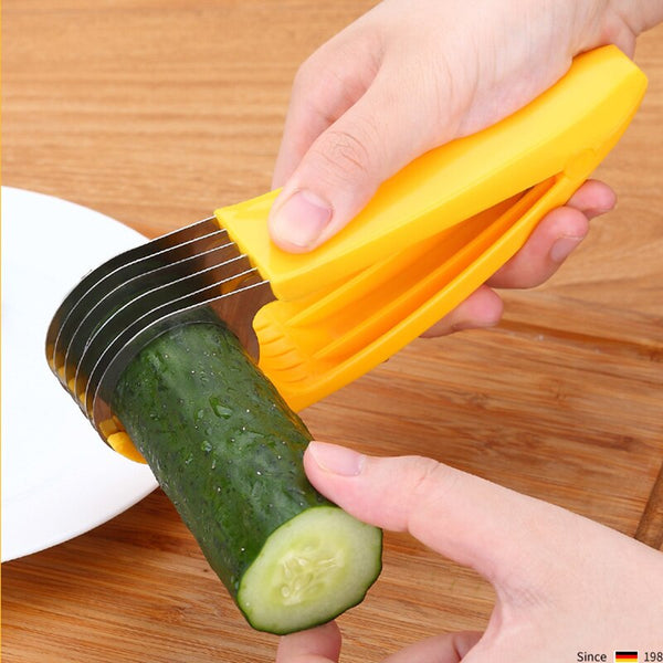 [variant_title] - Shiyu Home Kitchen Tool Banana Slicer Chopper Fruit Cutter Cucumber Vegetable Peeler Salad