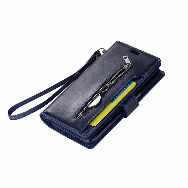 Dark Blue / For Samsung S6 Edge - S6 Case For Etui Samsung S6 Case Flip Phone Cover Hoesje Samsung Galaxy S6 Edge Case Leather 9 Card Holder Wallet Bags Coque S6