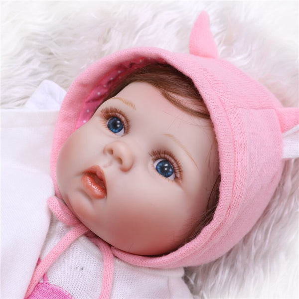 [variant_title] - NPK 55cm Lifelike full silicone Reborn Baby Dolls Girl Silicone Bebes Reborns Realistic bonecas bebe Dolls with Clothes Cute Toy