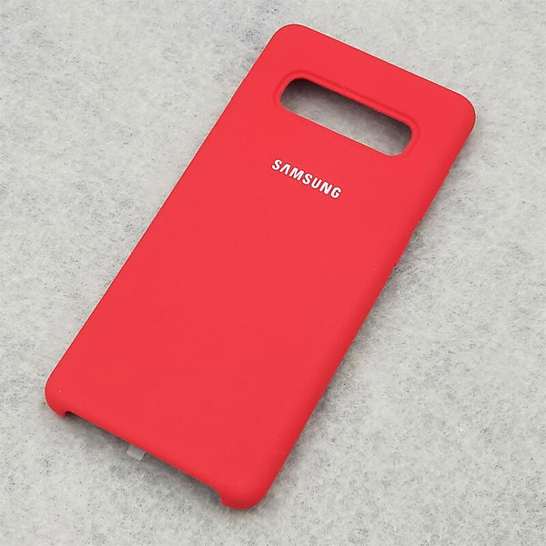 Red / For S10 Plus - S10 Case Original Samsung Galaxy S10 Plus/S10e Silky Silicone Cover High Quality Soft-Touch Back Protective Shell S 10 + S10 E