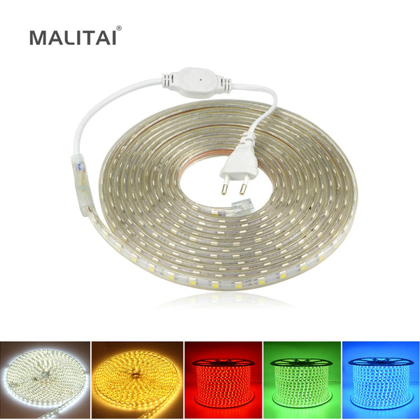 [variant_title] - LED Strip 5050 220V Waterproof Flexible LED light Tape 220V lamp Outdoor String 1M 2M 3M 4M 5M 10M 12M 15M 20M 25M 60LEDs/M